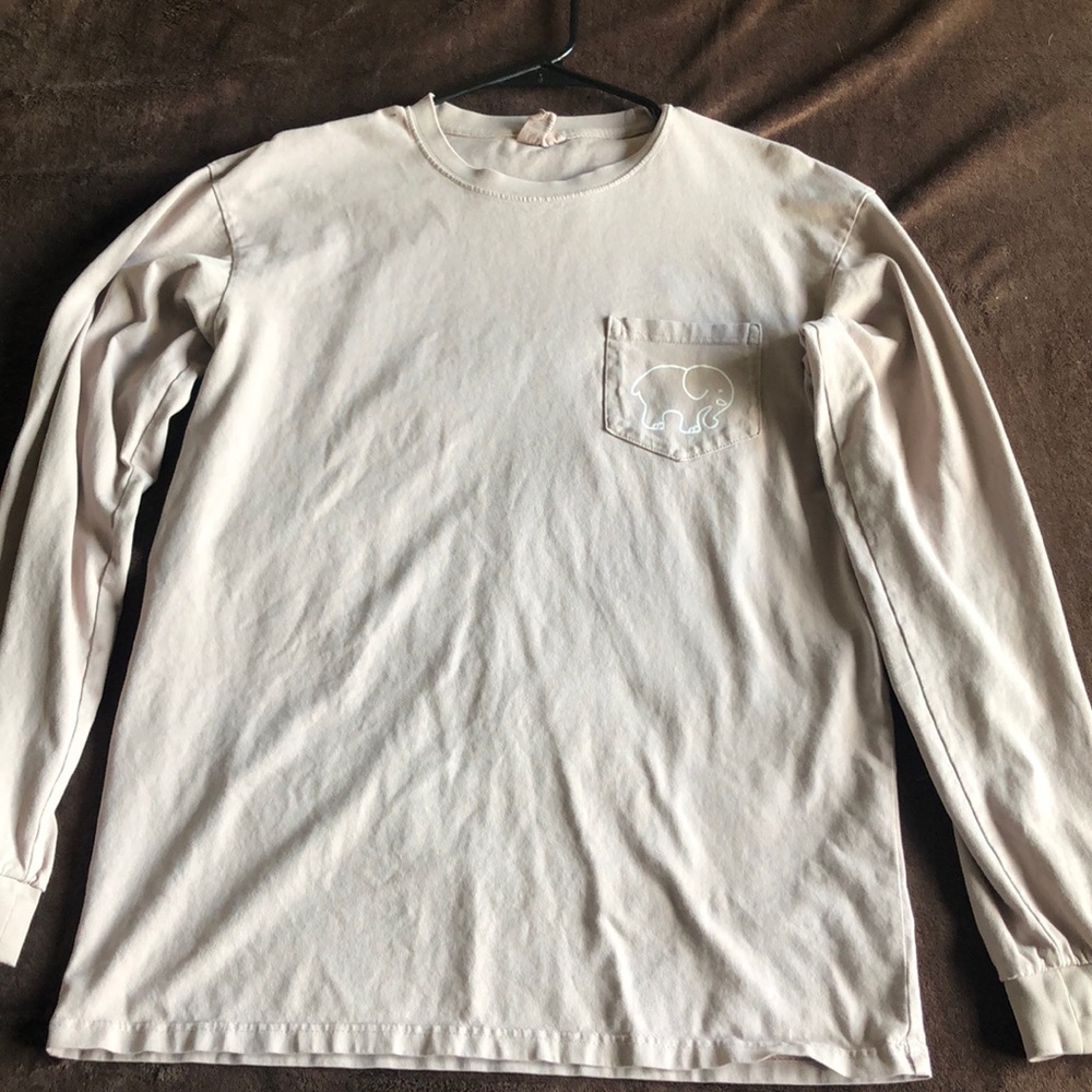 A long sleeve light pink shirt